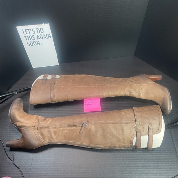 Sam Edelman OTK boots in taupe Like New PRICE IS FIRM WHICH MEANS NO DISCOUNTS - Picture 7 of 16